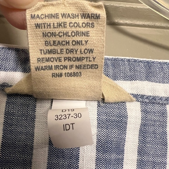 Duluth Trading Co. | Free Range Organic Chambray Tunic Top 3/4 Sleeve Size S - Picture 5 of 6